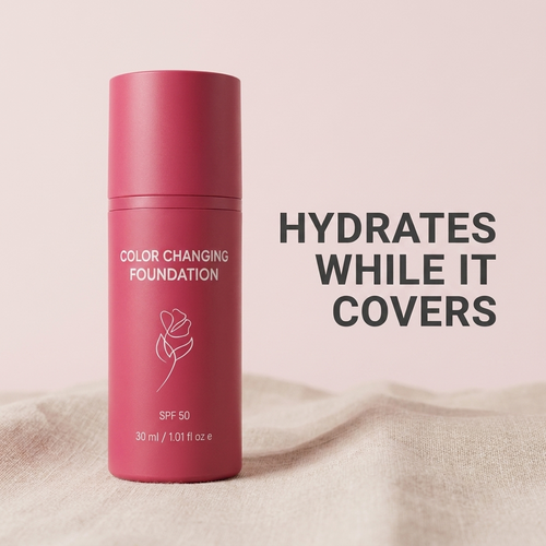 Self-Adjusting Skin Tone Adapting Foundation