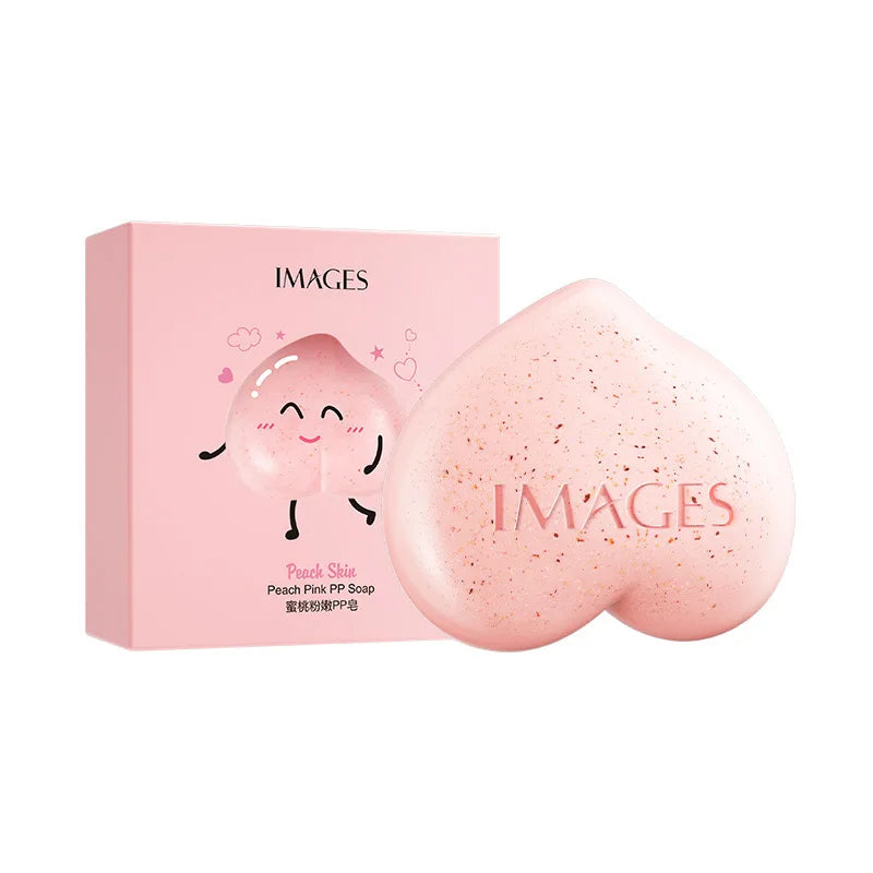 Pink Cleansing + Exfoliating Peach Soap